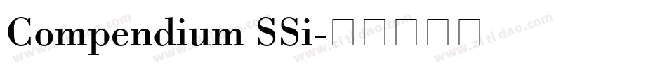 Compendium SSi字体转换